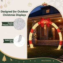 2.5M Pre-Lit Christmas Archway with Bow – 330 Warm White LEDs