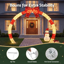 2.5M Pre-Lit Christmas Archway with Bow – 330 Warm White LEDs