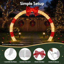 2.5M Pre-Lit Christmas Archway with Bow – 330 Warm White LEDs