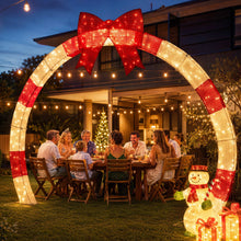 2.5M Pre-Lit Christmas Archway with Bow – 330 Warm White LEDs