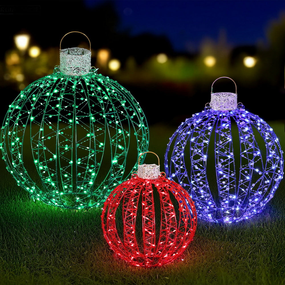 3-Piece Sphere Motif Light Set – RGB LEDs 320 Lights