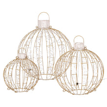3PCS 3D Christmas Ball Motif Light Set – 360 Warm & Cool White LED Lights