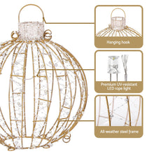 3PCS 3D Christmas Ball Motif Light Set – 360 Warm & Cool White LED Lights