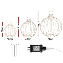 3-Piece Sphere Motif Light Set – Warm White LEDs 320 Lights
