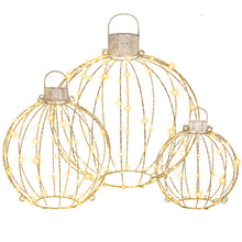 3-Piece Sphere Motif Light Set – Warm White LEDs 320 Lights