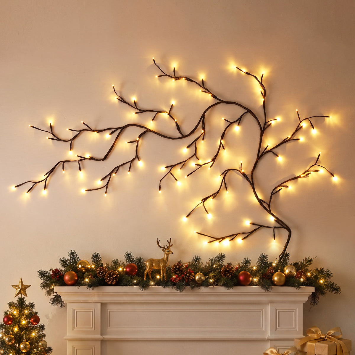 1.8M Willow Vine Fairy Lights with 96 Warm White LED