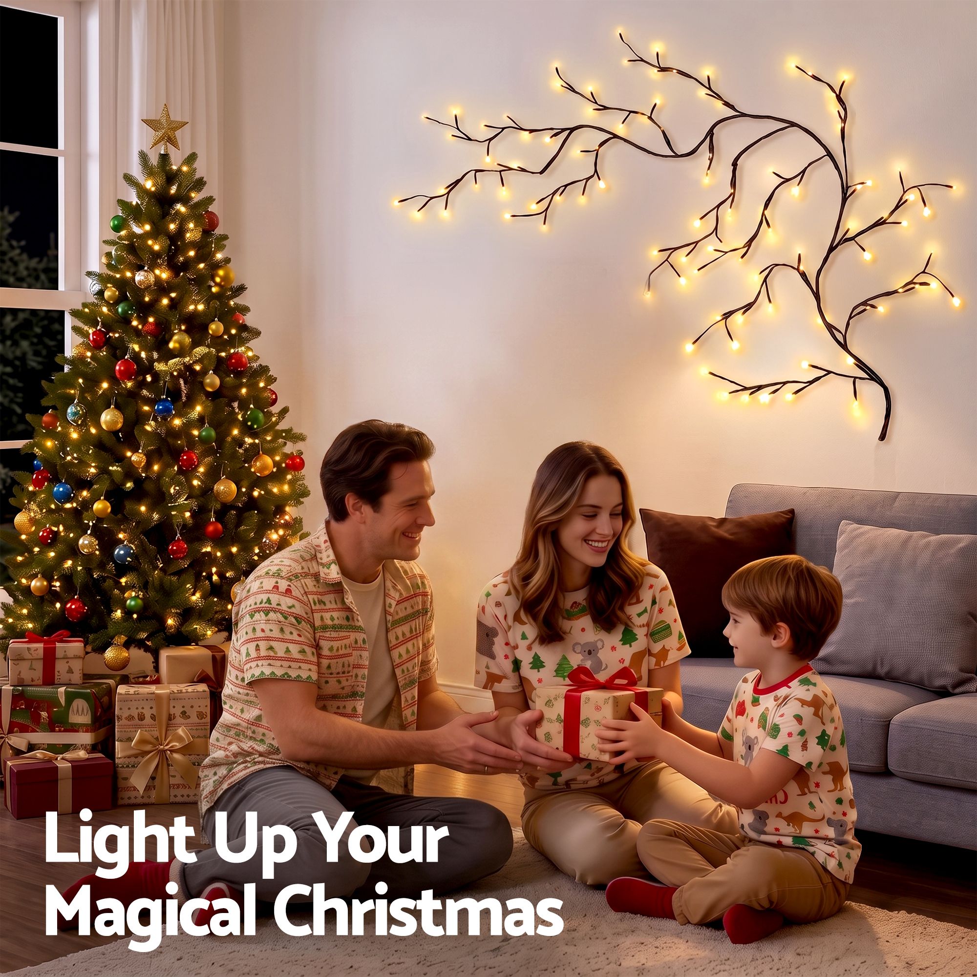 1.8M Willow Vine Fairy Lights with 96 Warm White LED