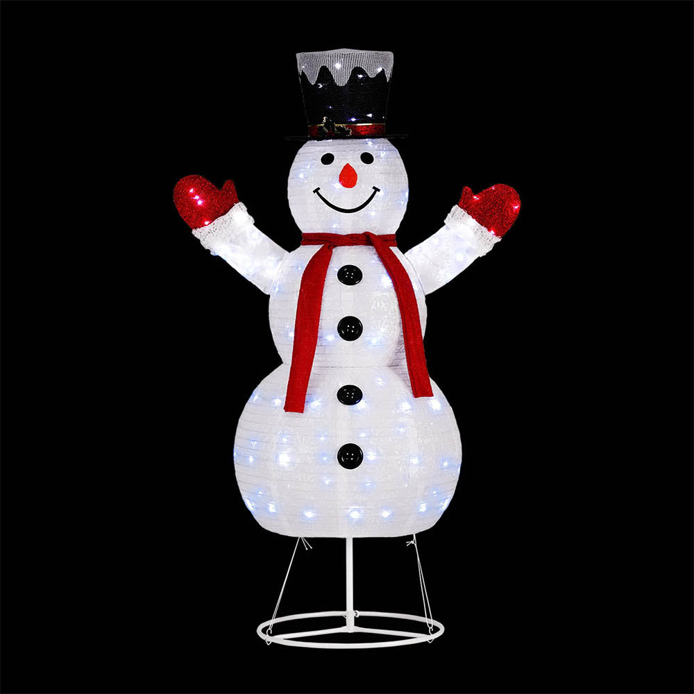 1.75M Snowman Motif Light Set – Warm White LEDs 200 Lights