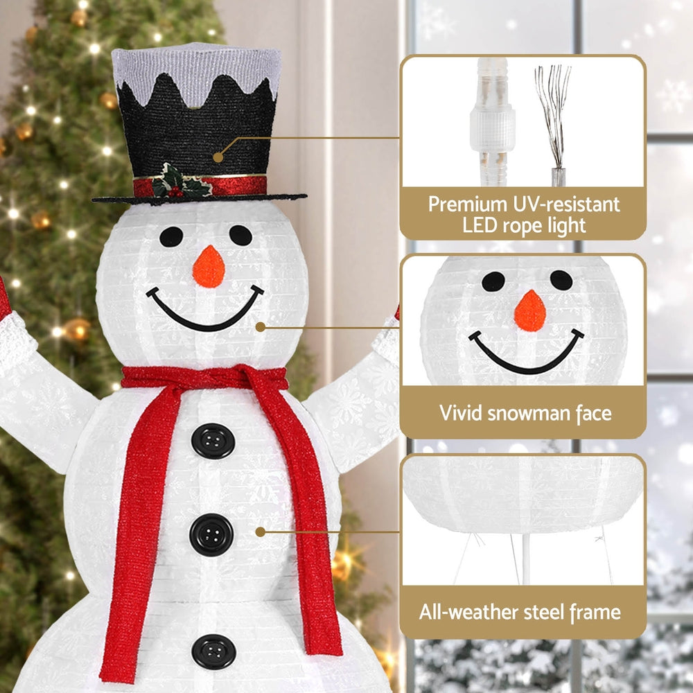 1.75M Light-Up Snowman with 200 Warm White LEDs