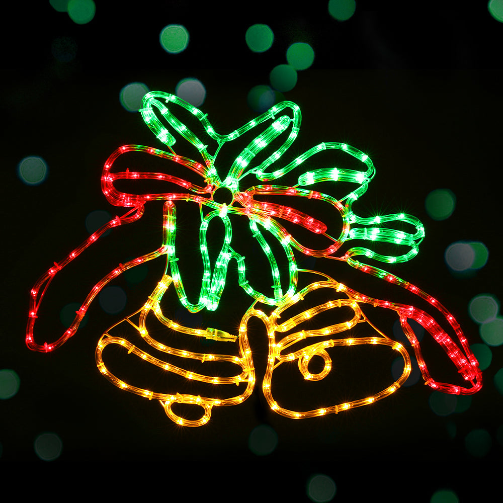 76CM Christmas Bells Motif with 216 Multicolour LEDs