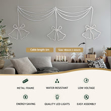 180CM Triple Christmas Bell Motif with 288 Multicolour LEDs