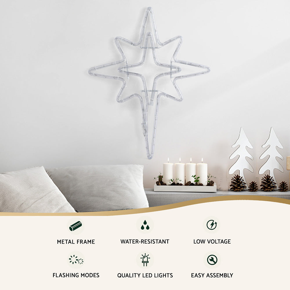 57CM Bethlehem Star Motif Light – Warm White LEDs 90 Lights