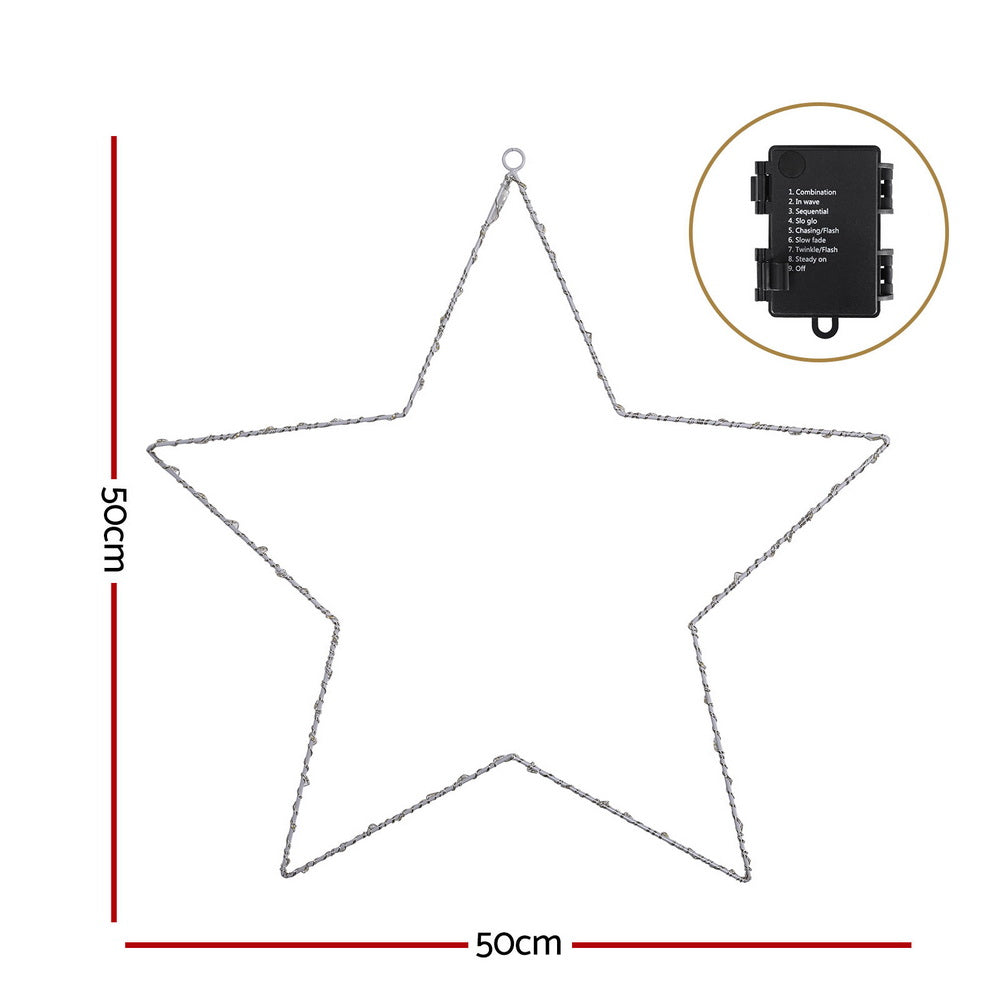 50CM Star Motif Light – 70 Warm White LED Lights