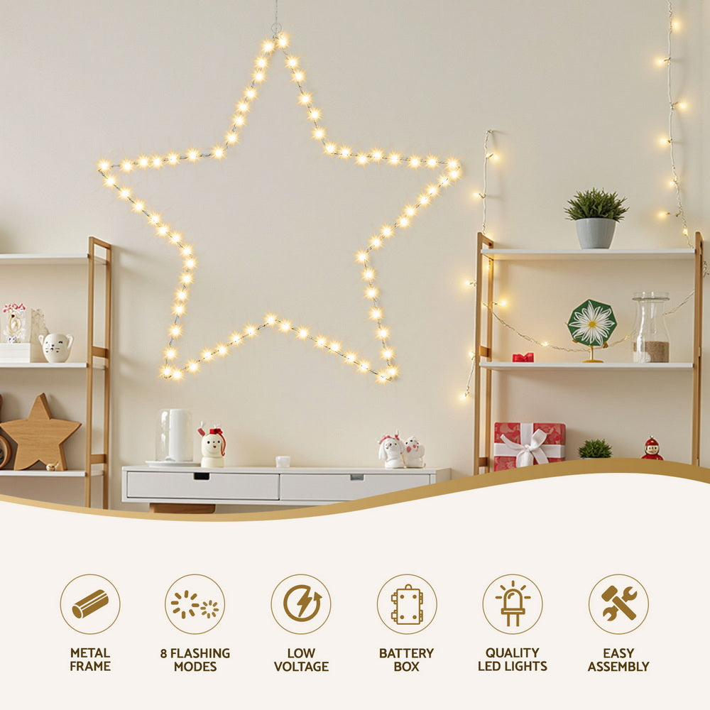 50CM Star Motif Light – 70 Warm White LED Lights