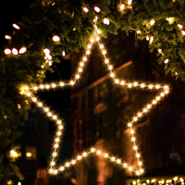 50CM Star Motif Light – 70 Warm White LED Lights
