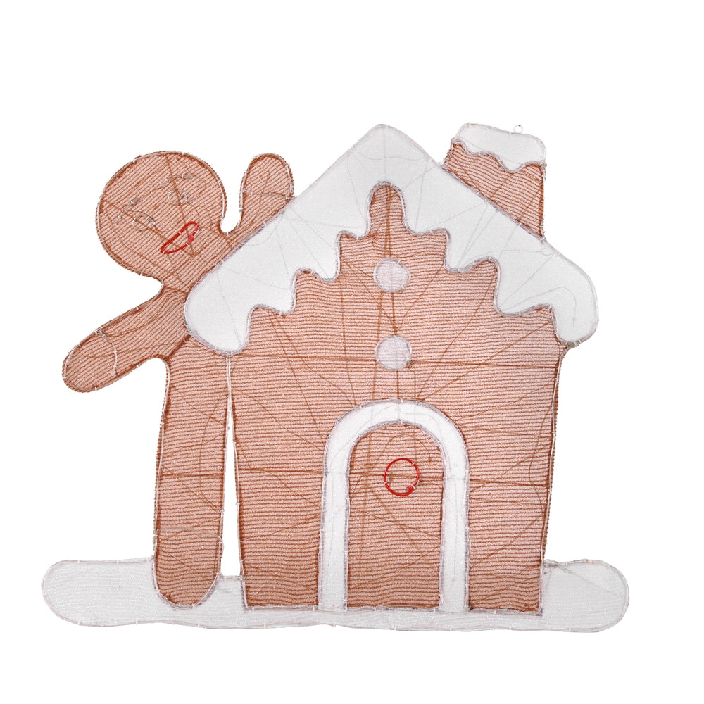 105CM Light-Up Gingerbread House with 330 Multicolour LEDs
