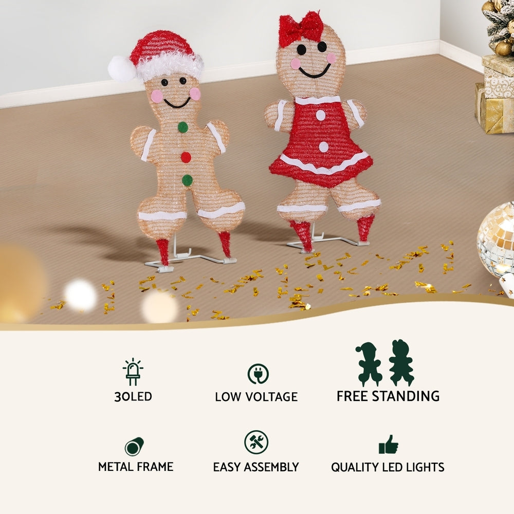 Gingerbread Motif Light Set – Multi-Colour LEDs 30 Lights