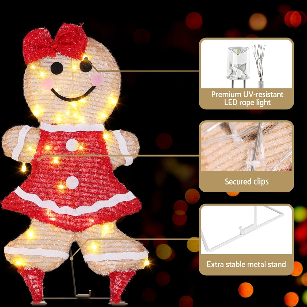 Gingerbread Motif Light Set – Multi-Colour LEDs 30 Lights