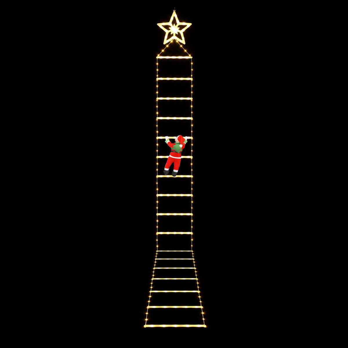 3.4M Climbing Santa Ladder Lights with 328 Warm White LED Lights
