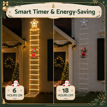 3.4M Climbing Santa Ladder Lights with 328 Warm White LED Lights