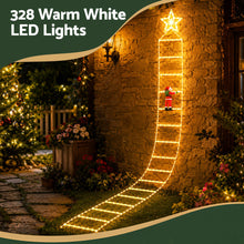 3.4M Climbing Santa Ladder Lights with 328 Warm White LED Lights