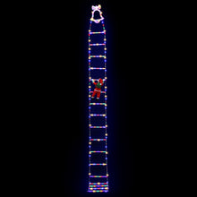 3.5M Climbing Santa Christmas Ladder Lights with 300 Multi-Colour LEDs