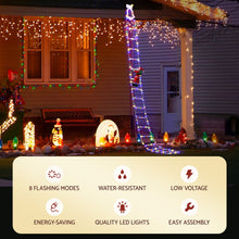 3.5M Climbing Santa Christmas Ladder Lights with 300 Multi-Colour LEDs