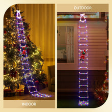 3.5M Climbing Santa Christmas Ladder Lights with 300 Multi-Colour LEDs