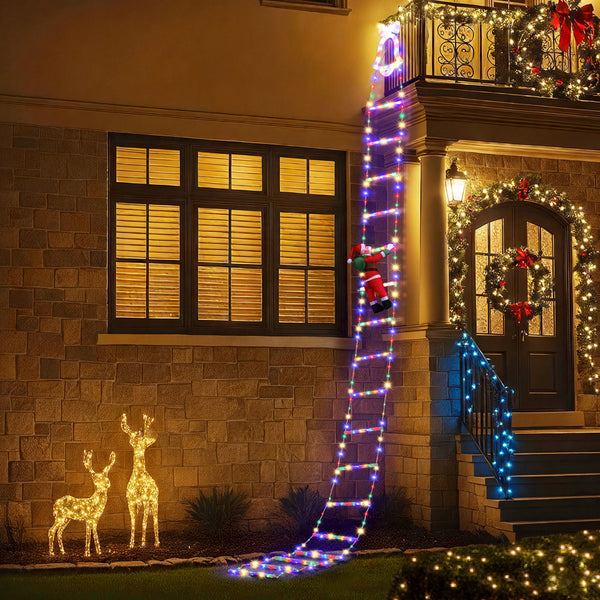 3.5M Ladder Christmas Lights – 300 Multicolour LEDs