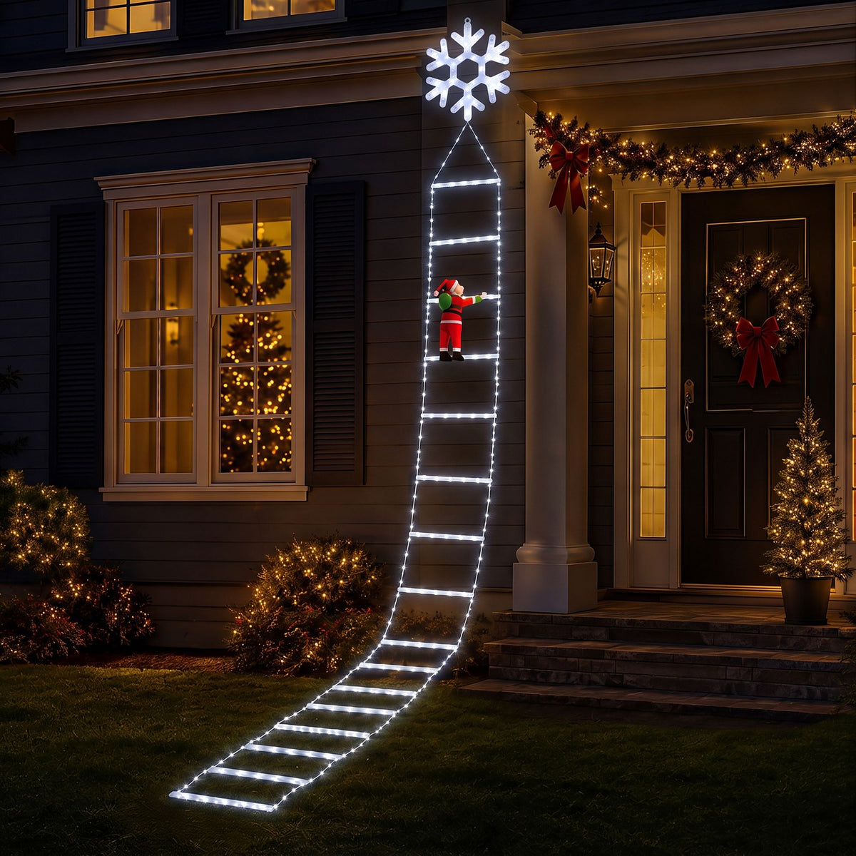 3.4M Climbing Santa Ladder Christmas Lights with 328 LED