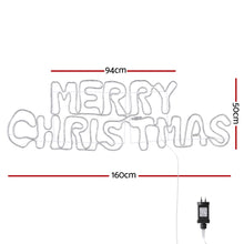160CM Merry Christmas Motif with 360 Multicolour LEDs