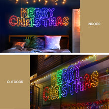 160CM Merry Christmas Motif with 360 Multicolour LEDs
