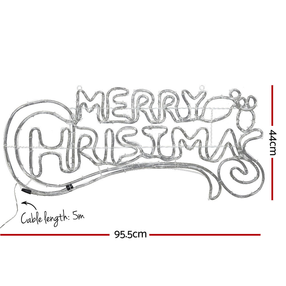 96CM Merry Christmas Motif Light – Multi-Colour LEDs 288 Lights