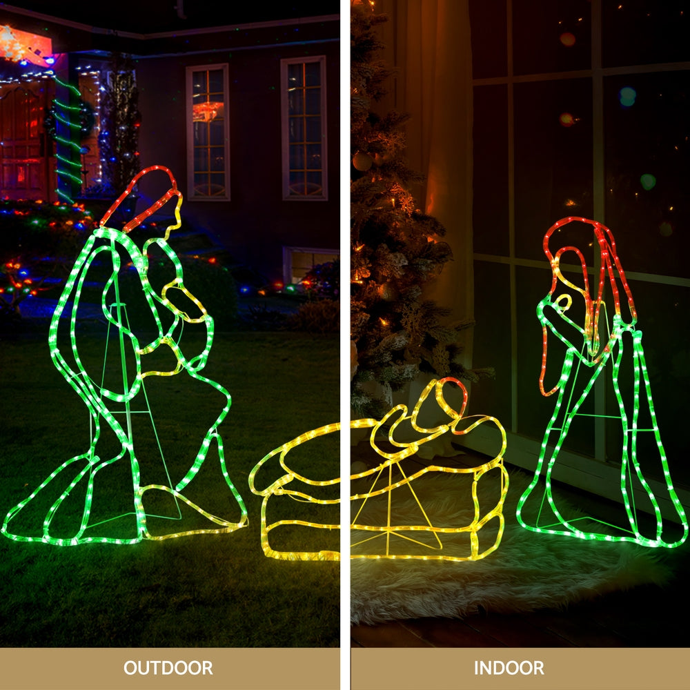 112CM Nativity Scene Motif with 552 Multicolour LEDs