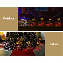 Santa Sleigh and Reindeer Motif Light – Multi-Colour LEDs 806 Lights
