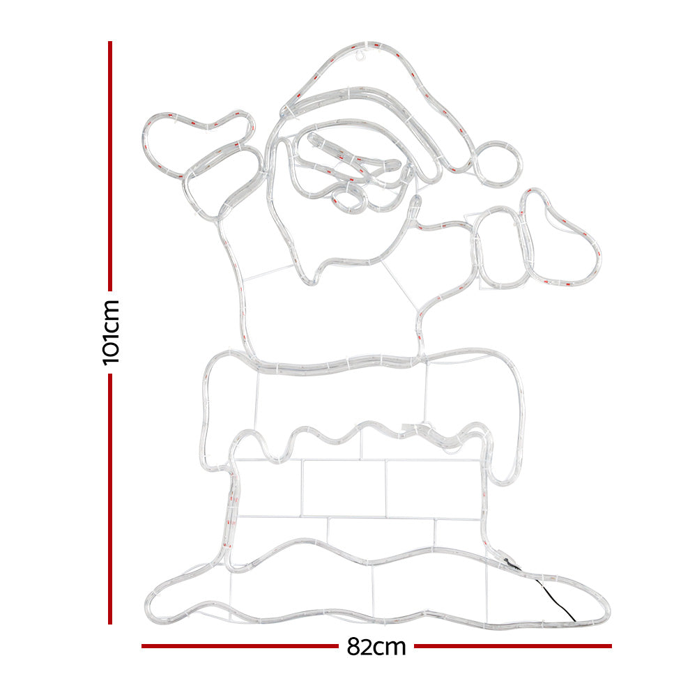 101CM Santa Motif with 248 Multicolour LEDs