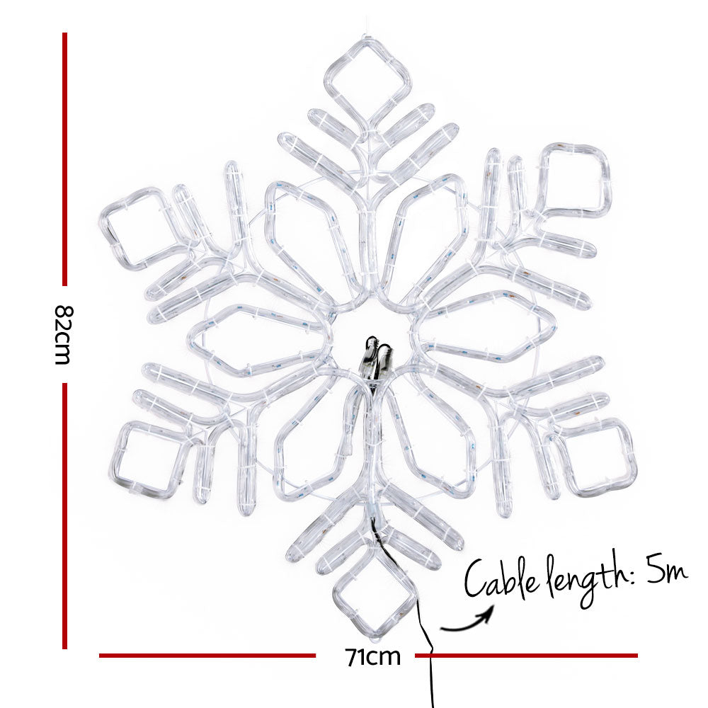 82CM Snowflake Motif Light – Multi-Colour LEDs 304 Lights