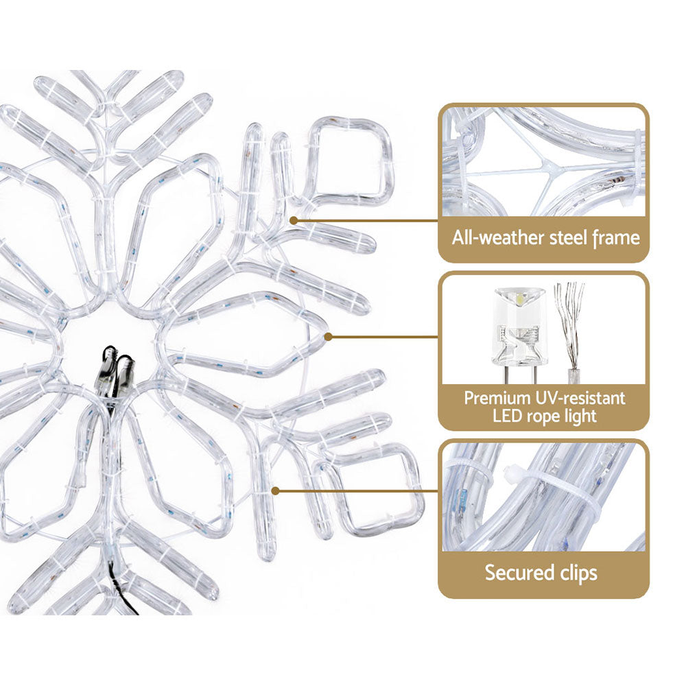 82CM Snowflake Motif Light – Multi-Colour LEDs 304 Lights
