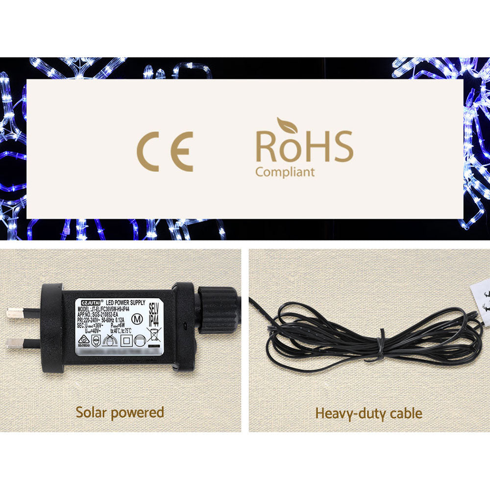 82CM Snowflake Motif Light – Multi-Colour LEDs 304 Lights
