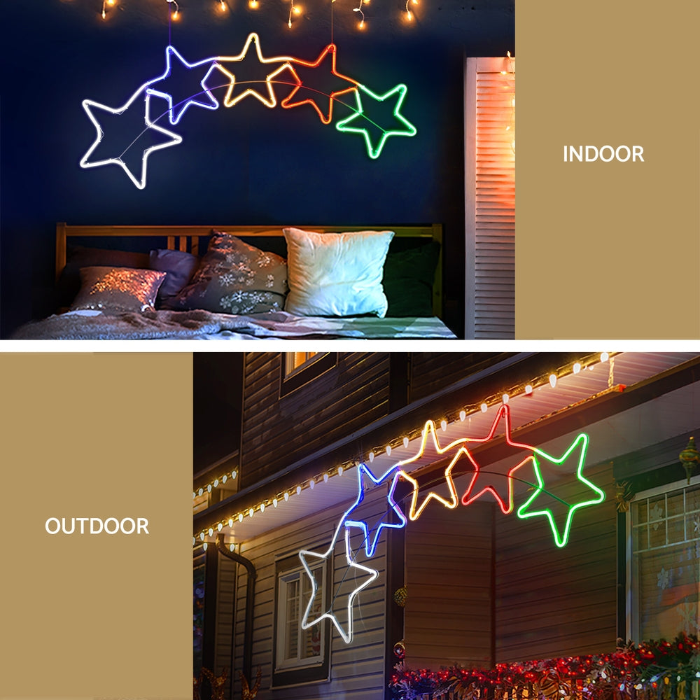 125CM Shooting Stars Motif with 560 Multicolour LEDs