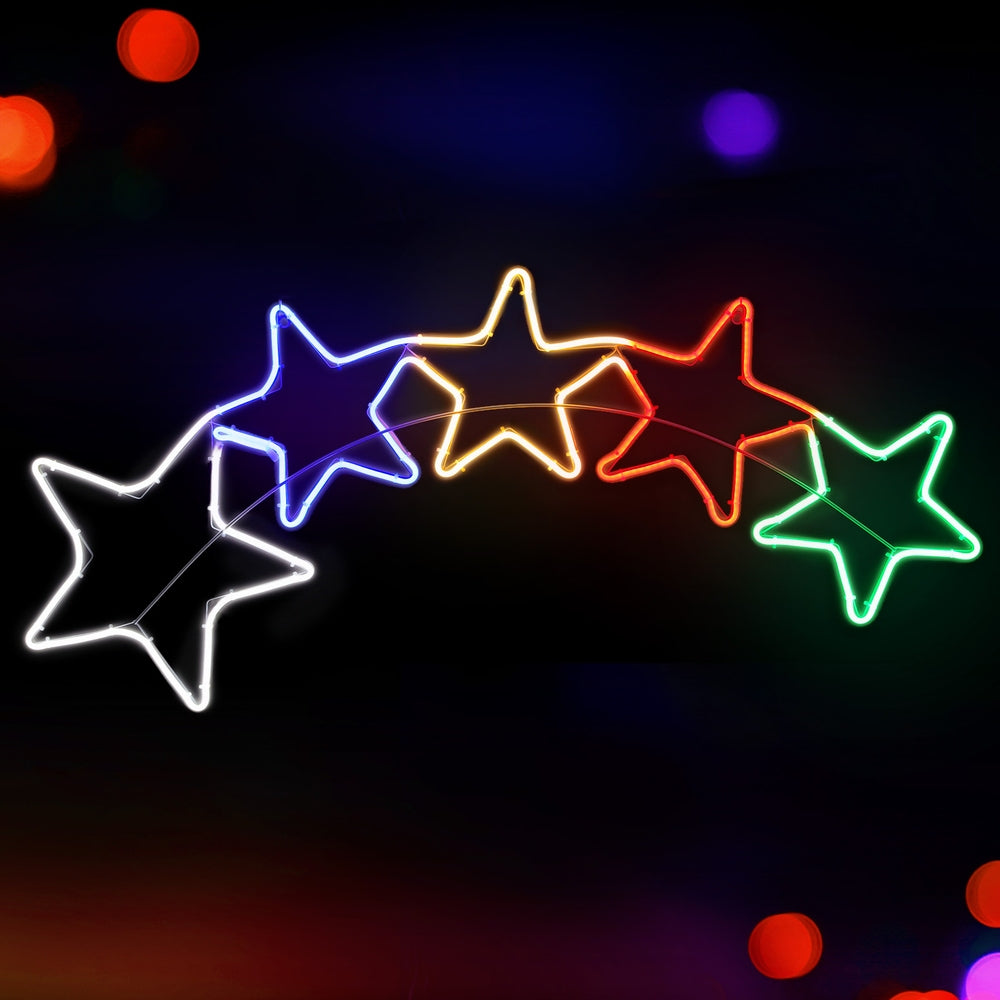 125CM Shooting Stars Motif with 560 Multicolour LEDs