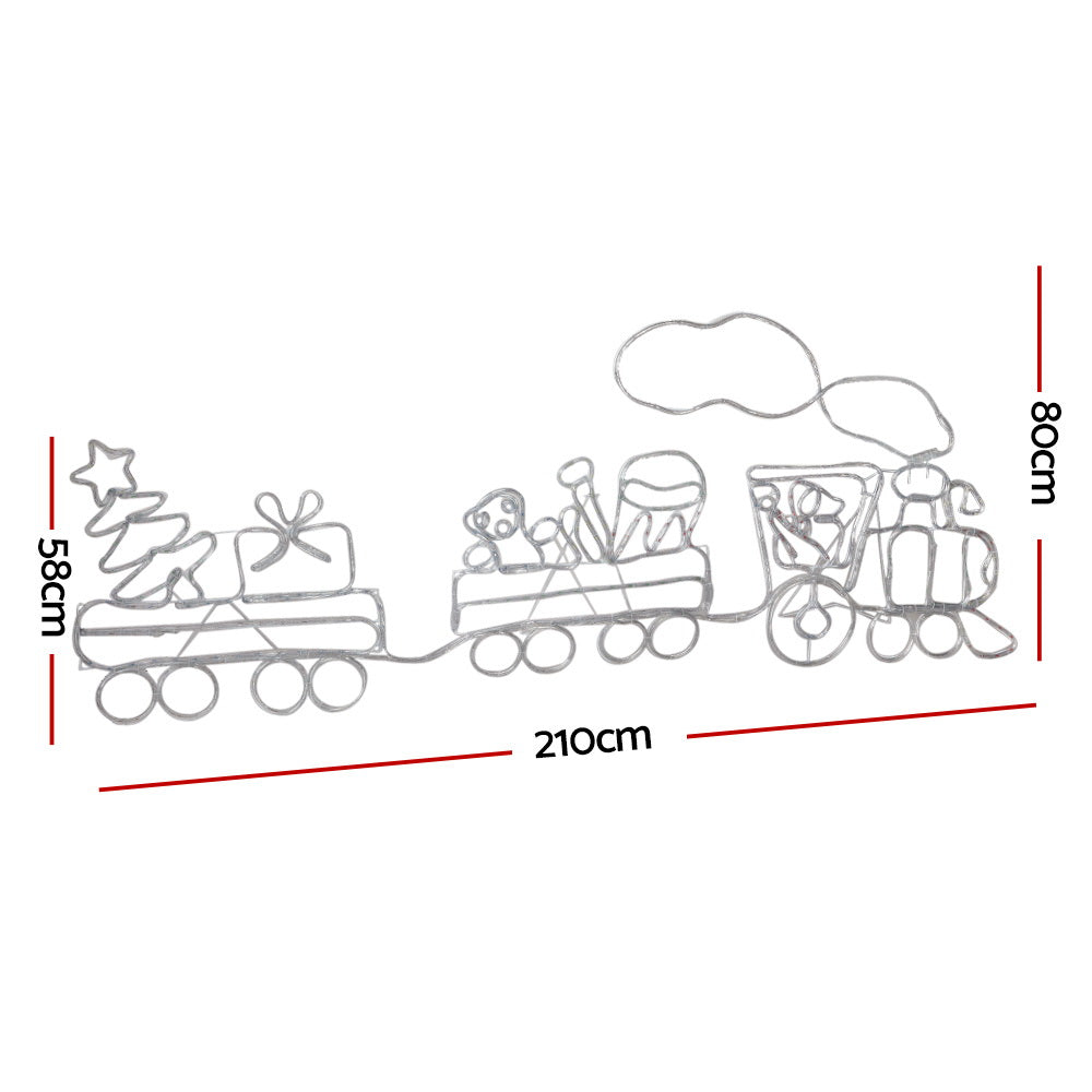 210CM Christmas Train Motif Light – Multi-Colour LEDs 631 Lights