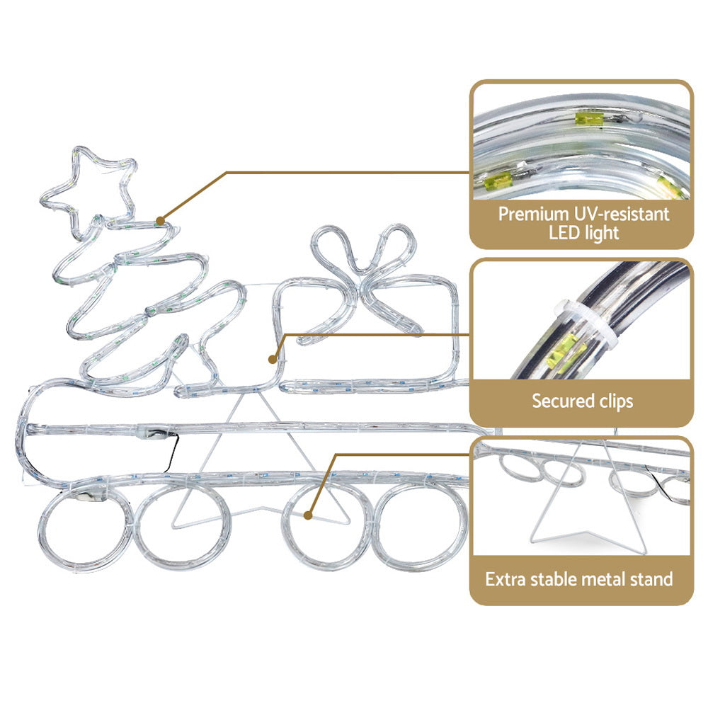 210CM Christmas Train Motif Light – Multi-Colour LEDs 631 Lights