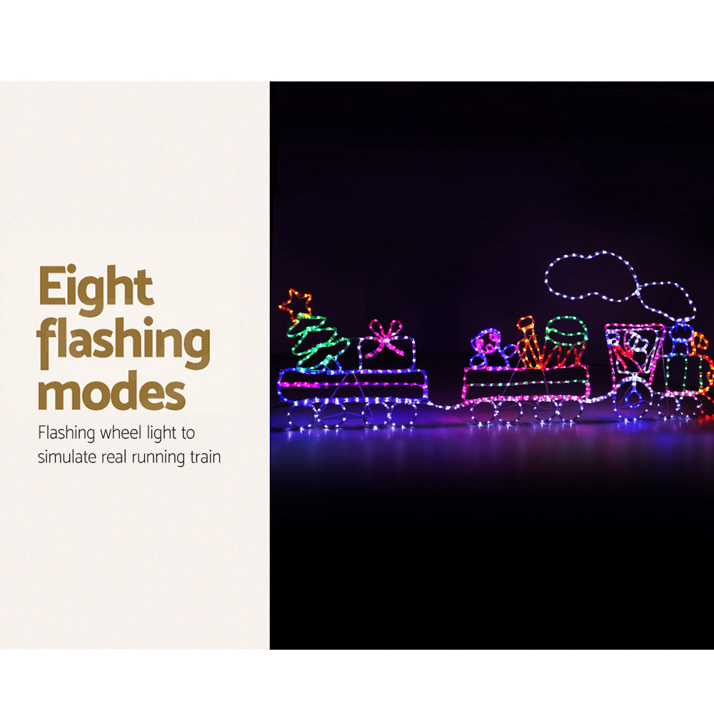 210CM Christmas Train Motif Light – Multi-Colour LEDs 631 Lights