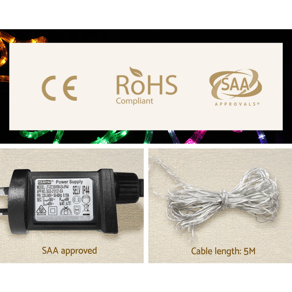 210CM Christmas Train Motif Light – Multi-Colour LEDs 631 Lights
