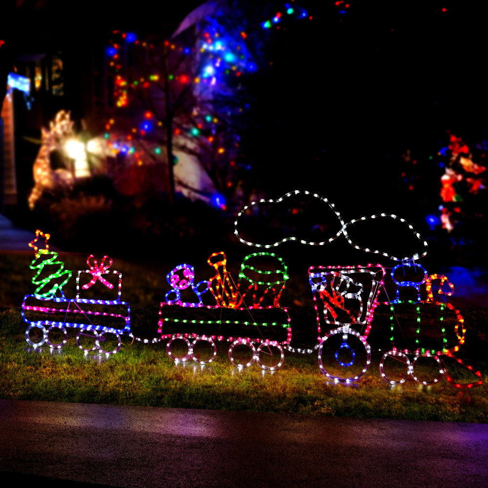 210CM Christmas Train Motif Light – Multi-Colour LEDs 631 Lights