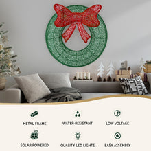 60CM Wreath Motif Light – Solar Warm White LEDs 50 Lights