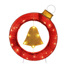 63CM Christmas Bauble Motif with Hanging Bell & 30 LED Lights
