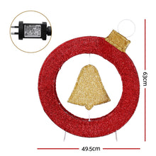 63CM Christmas Bauble Motif with Hanging Bell & 30 LED Lights
