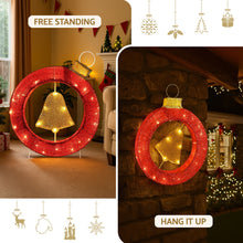 63CM Christmas Bauble Motif with Hanging Bell & 30 LED Lights